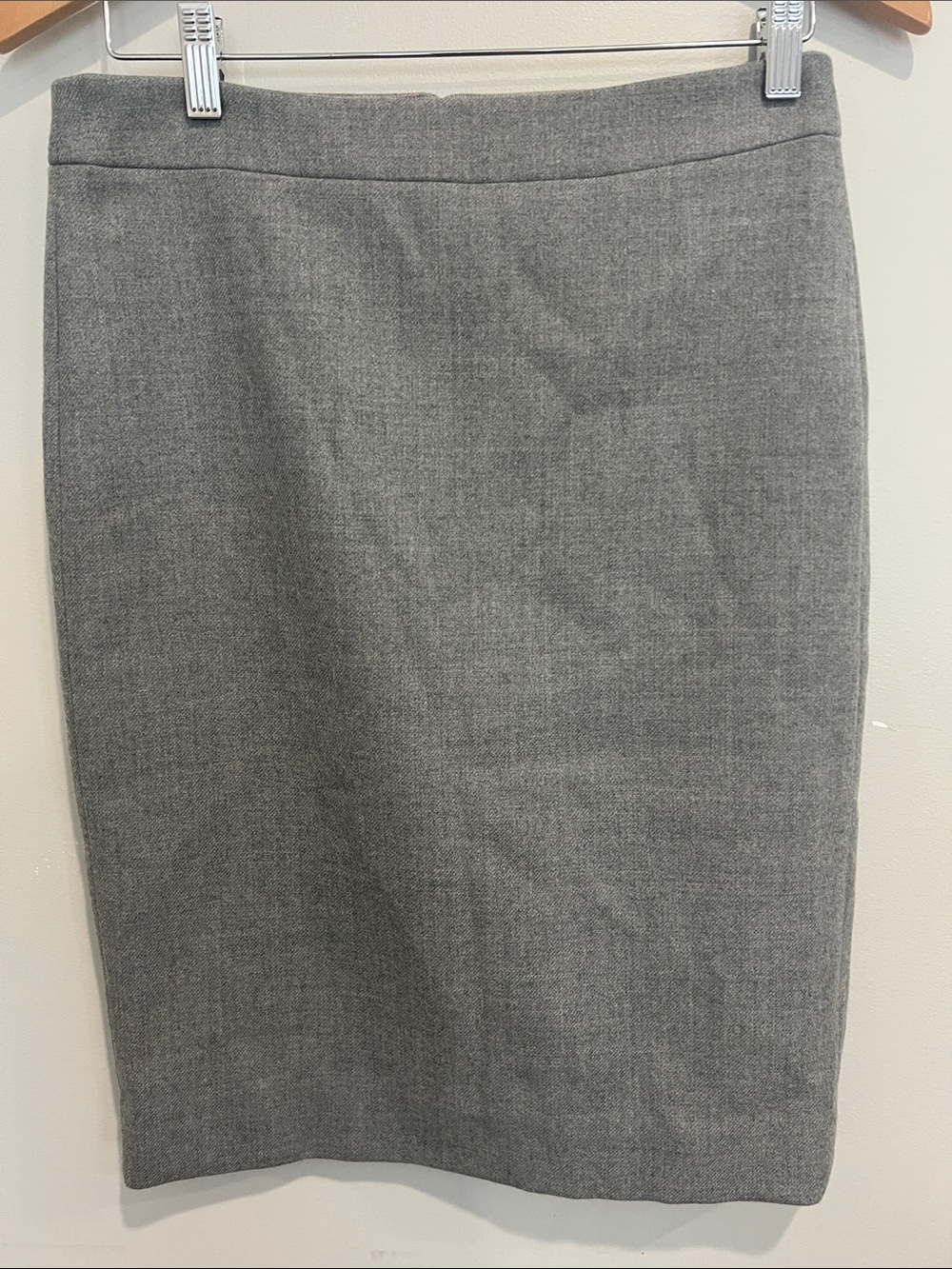 NWOT J. Crew Gray Wool Pencil Skirt size 4